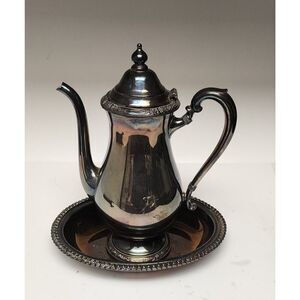 Camille International Silver Company 6001 Silver Plated Teapot with Hinged Lid